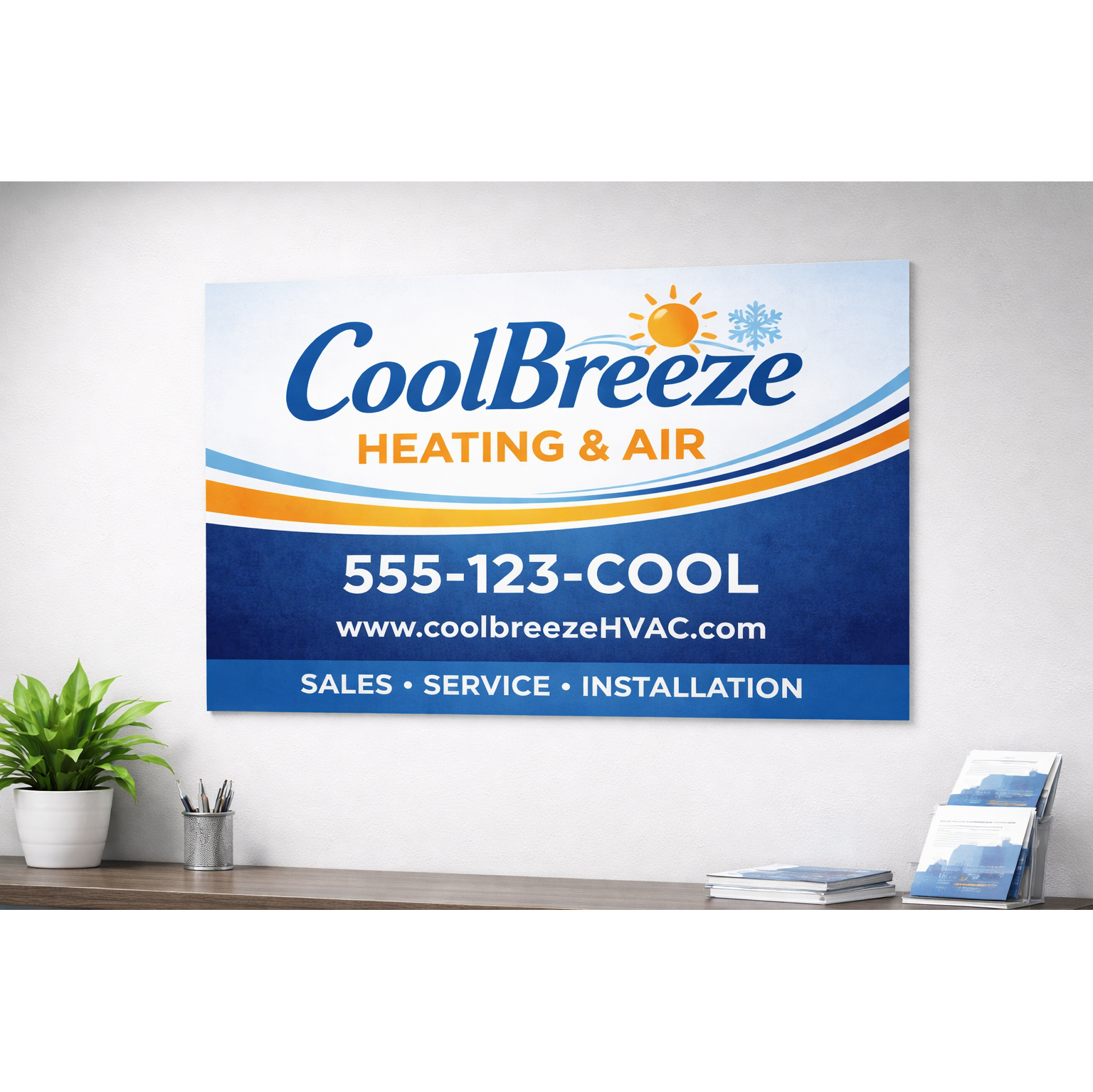 24 x 36 Plastic Wall Sign - 3 mil